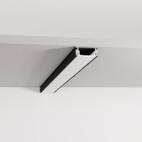 LED-Aluminiumprofil 2m | U-Profil Aufbau | schwarz