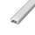LED-Aluminiumprofil 2m | U-Profil Aufbau | silber