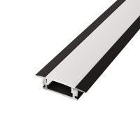 LED-Aluminiumprofil 2m | U-Profil Einbau | schwarz