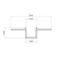 LED-Aluminiumprofil 2m | Unterputz schmal | silber