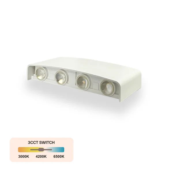 LED Wandleuchte 8W | CCT | IP65 | Weiß