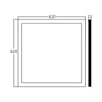 LED Deckenpanel Deckenleuchte Einbauleuchte Backlight | 33 Watt | 62 x 62 cm | Lichtfarbe einstellbar CCT(3in1)