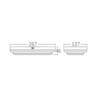 LED Außenbeleuchtung oval 18W | IP65 | CCT | schwarz