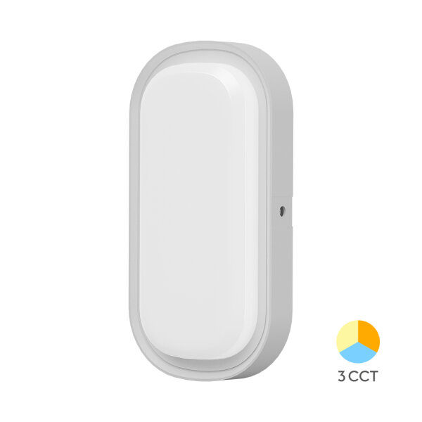 LED Außenbeleuchtung oval 18W | IP65 | CCT | weiß