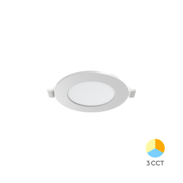 LED Panel Einbauleuchte rund 3W IP20 Ø 7,5 cm | CCT (warmweiß 3000K, neutralweiß 4200K, kaltweiß 6400K)