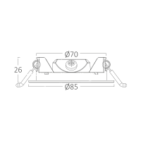 LED Panel Einbauleuchte rund 3W IP20 Ø 7,5 cm | CCT (warmweiß 3000K, neutralweiß 4200K, kaltweiß 6400K)