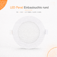 LED Panel Einbauleuchte rund 6W IP20 Ø 11,5 cm |...