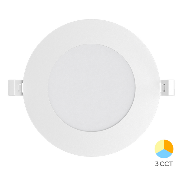 LED Panel Einbauleuchte rund 9W IP20 Ø 13,0 cm | CCT (warmweiß 3000K, neutralweiß 4200K, kaltweiß 6400K)