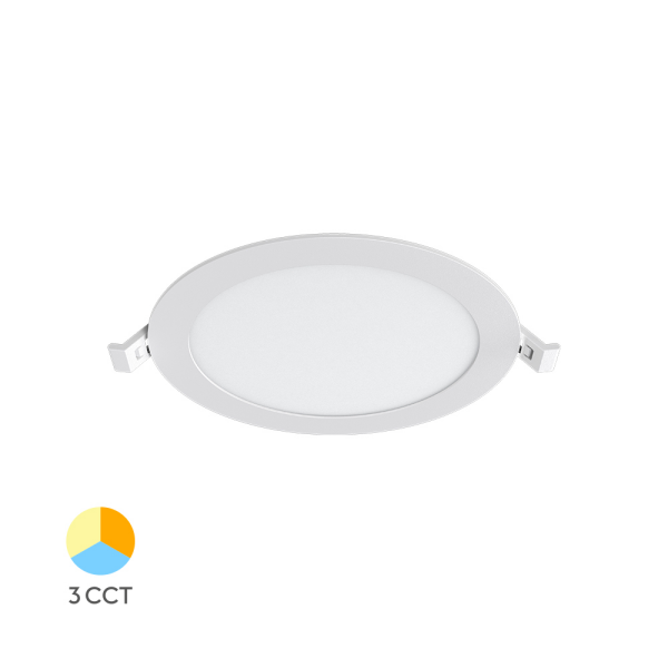 LED Panel Einbauleuchte rund 12W IP20 Ø 15,5 cm | CCT (warmweiß 3000K, neutralweiß 4200K, kaltweiß 6400K)