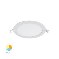 LED Panel Einbauleuchte rund 12W IP20 Ø 15,5 cm | CCT (warmweiß 3000K, neutralweiß 4200K, kaltweiß 6400K)