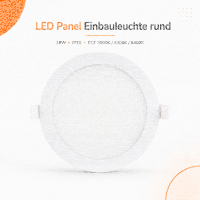 LED Panel Einbauleuchte rund 18W IP20 Ø 21,0 cm |...