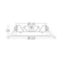 LED Panel Einbauleuchte rund 6W IP20 Ø 11,5 cm | Dimmbar | CCT (warmweiß 3000K, neutralweiß 4200K, kaltweiß 6400K)