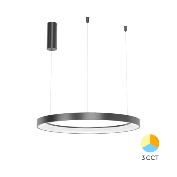 LED Hängeleuchte rund 36W 3in1 | schwarz