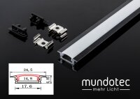 LED Einbau Alu Fugen Profil 17,6x6,85mm Länge 2m...