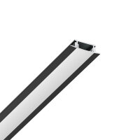 LED Einbau Alu Fugen Profil 17,6x6,85mm Länge 2m schwarz