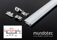 LED Einbau Alu Fugen Profil 17,6x6,85mm Länge 2m silber