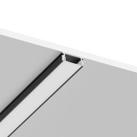 LED Aufbau U-Profil  12,3x7,59mm  Länge: 2m schwarz