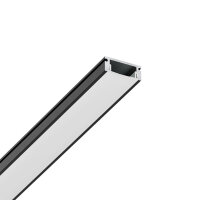 LED Aufbau U-Profil  12,3x7,59mm  Länge: 2m schwarz