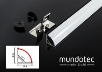 LED Alu Eck-Profil  16,1x16,1mm  - Länge: 2m schwarz