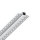 LED Alu Profil Ein putz Trockenbau „TROCKENBAU-T" 55x15,35mm Länge 2m Silber