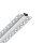 LED Alu Profil Ein putz Trockenbau „TROCKENBAU-T" 58x23mm Länge 2m Silber