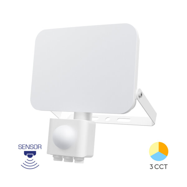 LED Flutlichtstrahler mit Bewegungssensor 30W | 3in1 | IP54 3CCT