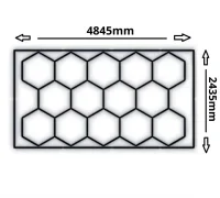 Hexagon LED Deckenleuchte