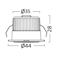 5x, 10x LED Einbauspot Minispot 3W IP54 rund weiß/schwarz/gold/silber Ø 3,5 cm (deckenausschnitt)