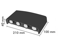 LED Wandleuchte Modern 8W IP65 Schutz CCT 3in1 Lichtfarben 3000K 4200K 6400K