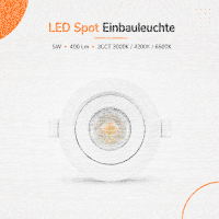 LED Einbauspot Einbaustrahler weiß 5W CCT...