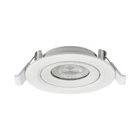 LED Einbauspot Einbaustrahler 5W weiß rund IP40 schwenkbar Ø 7,0 cm (deckenausschnitt) CCT 3 in 1  (warmweiß 3000K, neutralweiß 4200K, kaltweiß 6500K)