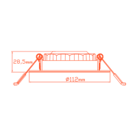 LED Einbauspot Einbaustrahler 9W weiß rund IP40 schwenkbar Ø 9,0 cm (deckenausschnitt) CCT 3000K/4000K/6500K