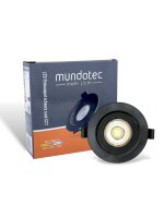 LED Einbauspot Einbaustrahler 9W Schwarz rund IP40...