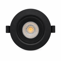 LED Einbauspot Einbaustrahler 9W Schwarz rund IP20 schwenkbar Ø 9,0 cm (deckenausschnitt)  CCT 3000K/4000K/6500K