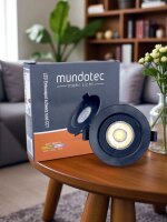 LED Einbauspot Einbaustrahler 9W Schwarz rund IP40...