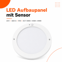 LED Aufbauleuchte Deckenleuchte rund 18 Watt IP20 mit...