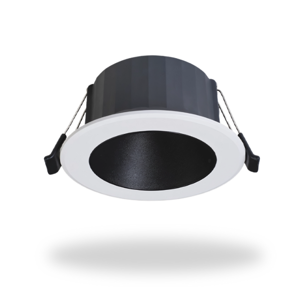 LED Einbauspot  9W schwarz-weiß rund IP20 Ø 7,0 cm (Deckenausschnitt) CCT 3 in 1  (warmweiß 3000K, neutralweiß 4200K, kaltweiß 6500K)