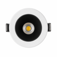 LED Einbauspot  9W schwarz-weiß rund IP20 Ø 7,0 cm (Deckenausschnitt) CCT 3 in 1  (warmweiß 3000K, neutralweiß 4200K, kaltweiß 6500K)