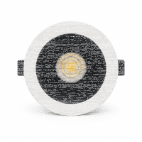 LED Einbauspot  14W schwarz-weiß rund IP20 Ø 90-95mm (deckenausschnitt) CCT 3 in 1  (warmweiß 3000K, neutralweiß 4200K, kaltweiß 6500K)