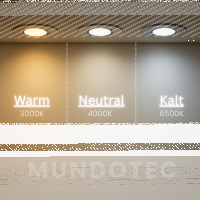 LED Einbauspot  14W schwarz-weiß rund IP20 Ø 90-95mm (deckenausschnitt) CCT 3 in 1  (warmweiß 3000K, neutralweiß 4200K, kaltweiß 6500K)