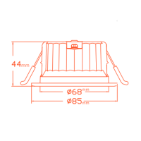 LED Einbauspot  9W weiß-weiß rund IP20 Ø 7,0 cm (deckenausschnitt) CCT 3 in 1  (warmweiß 3000K, neutralweiß 4200K, kaltweiß 6500K)