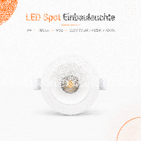 LED Einbauspot  9W weiß-weiß rund IP20...