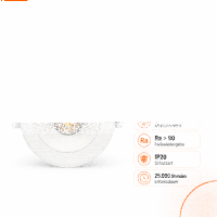 LED Einbauspot  9W weiß-weiß rund IP20...