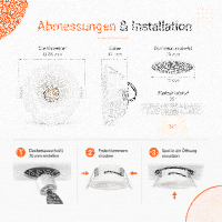 LED Einbauspot  9W weiß-weiß rund IP20 Ø 7,0 cm (deckenausschnitt) CCT 3 in 1  (warmweiß 3000K, neutralweiß 4200K, kaltweiß 6500K)