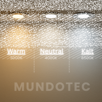 LED Einbauspot  14W weiß-weiß rund IP20 Ø 90-95mm (Deckenausschnitt) CCT 3 in 1  (warmweiß 3000K, neutralweiß 4200K, kaltweiß 6500K)