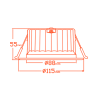 LED Einbauspot  14W weiß-weiß rund IP20 Ø 90-95mm (Deckenausschnitt) CCT 3 in 1  (warmweiß 3000K, neutralweiß 4200K, kaltweiß 6500K)
