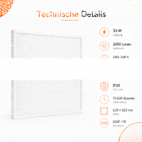 LED Aufbauleuchte Deckenleuchte Backlite 36W...