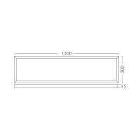 LED Aufbauleuchte Deckenleuchte rechteckig Backlite  36 W | 30x120cm -3IN1 UGR<19