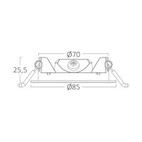 LED Panel Einbauleuchte rund 3 Watt | Ø 7,5cm IP40 CCT 3000K/4000K/6500K