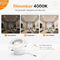 LED Einbauspot Minispot Dimmbar 3W IP54 rund weiß/schwarz/gold/silber Ø 3,5 cm (deckenausschnitt) neutralweiß (4000 K)